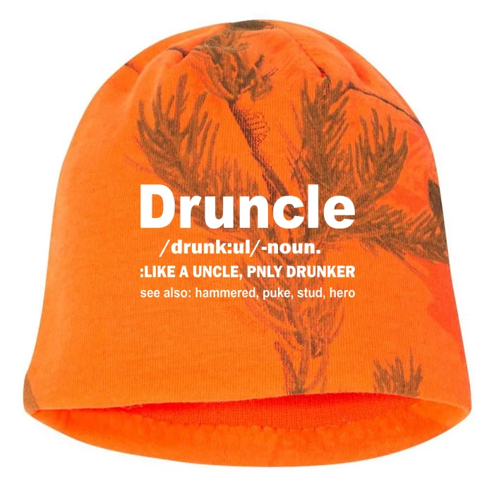 Funny Drunk Uncle Druncle Definition Kati - Camo Knit Beanie