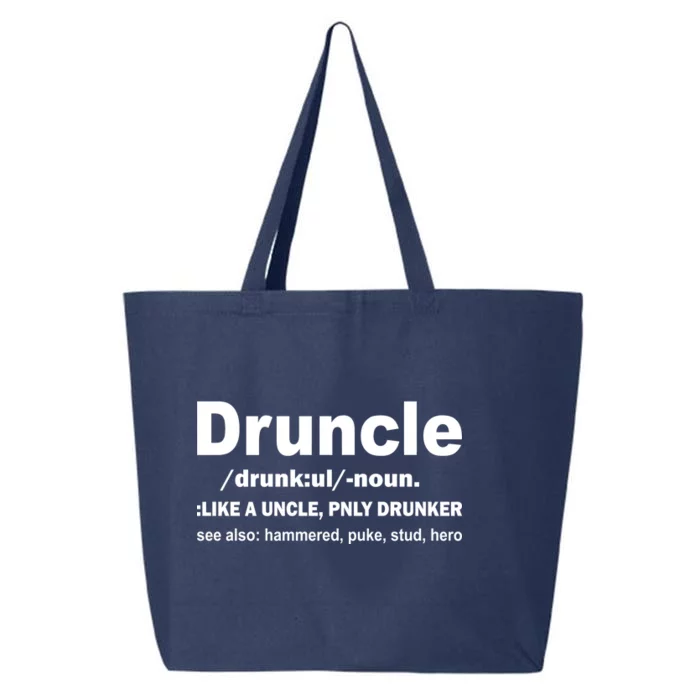 Funny Drunk Uncle Druncle Definition 25L Jumbo Tote