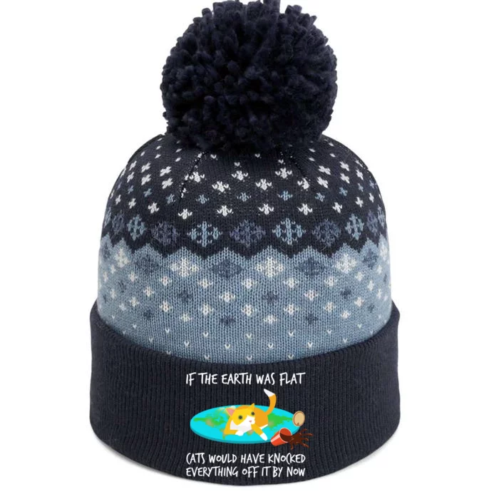 Funny Earth Cat The Baniff Cuffed Pom Beanie