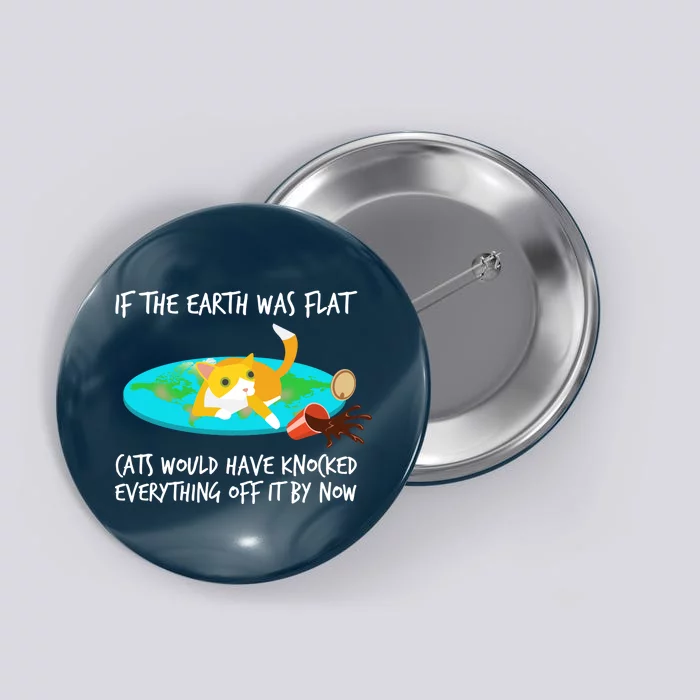 Funny Earth Cat Button