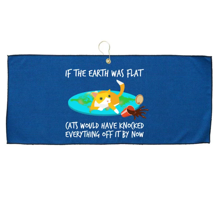 Funny Earth Cat Large Microfiber Waffle Golf Towel