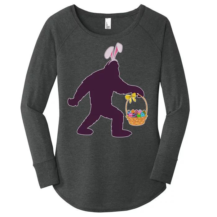 Funny Easter Bunny Eared Bigfoot Sasquatch Women's Perfect Tri Tunic Long Sleeve Shirt