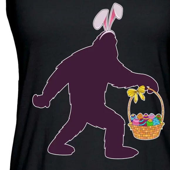 Funny Easter Bunny Eared Bigfoot Sasquatch Ladies Essential Flowy Tank