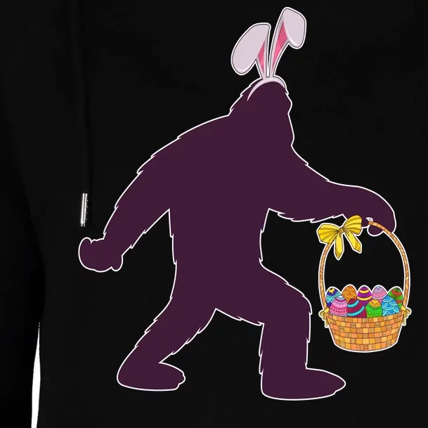 Funny Easter Bunny Eared Bigfoot Sasquatch Womens Funnel Neck Pullover Hood