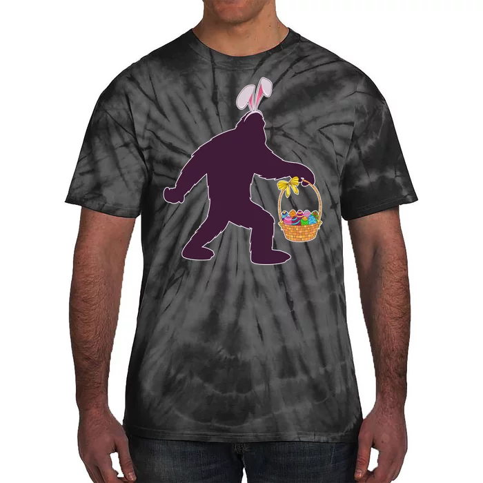 Funny Easter Bunny Eared Bigfoot Sasquatch Tie-Dye T-Shirt