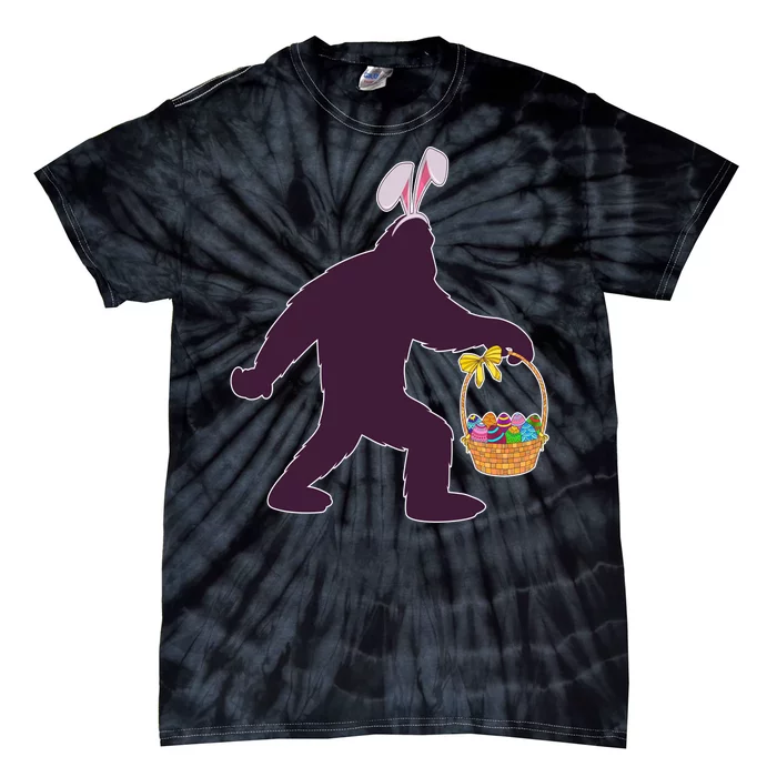 Funny Easter Bunny Eared Bigfoot Sasquatch Tie-Dye T-Shirt