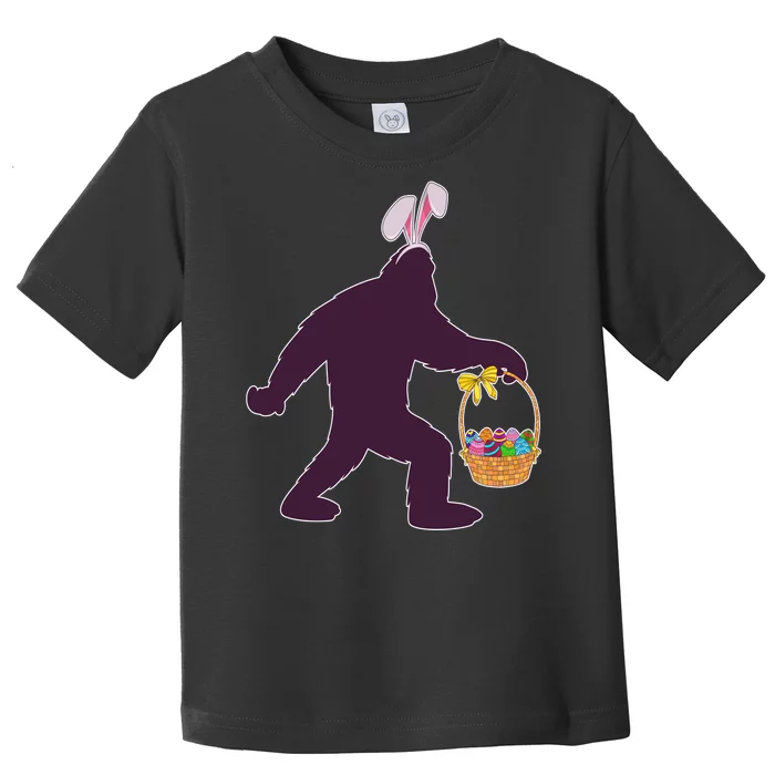 Funny Easter Bunny Eared Bigfoot Sasquatch Toddler T-Shirt