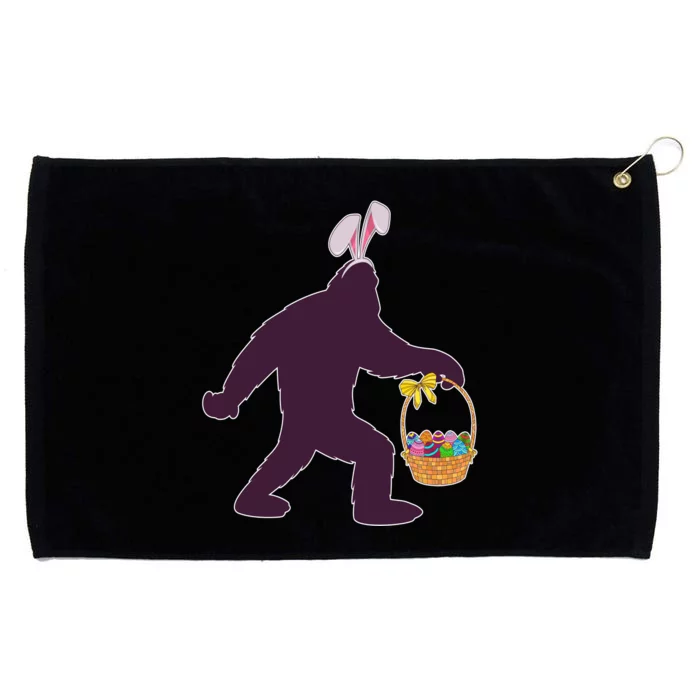 Funny Easter Bunny Eared Bigfoot Sasquatch Grommeted Golf Towel