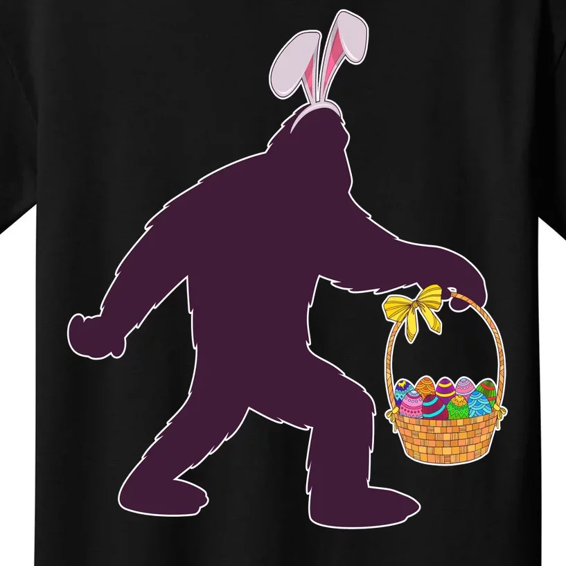 Funny Easter Bunny Eared Bigfoot Sasquatch Kids T-Shirt