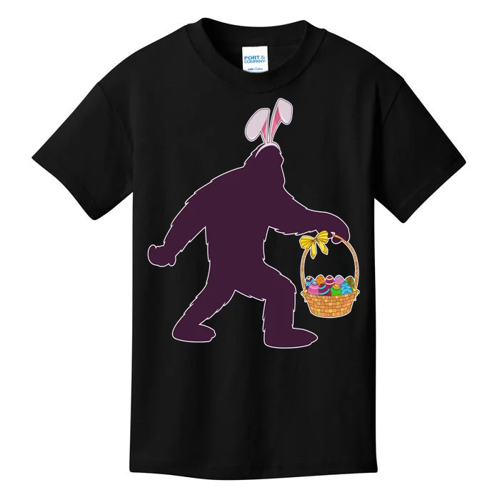 Funny Easter Bunny Eared Bigfoot Sasquatch Kids T-Shirt