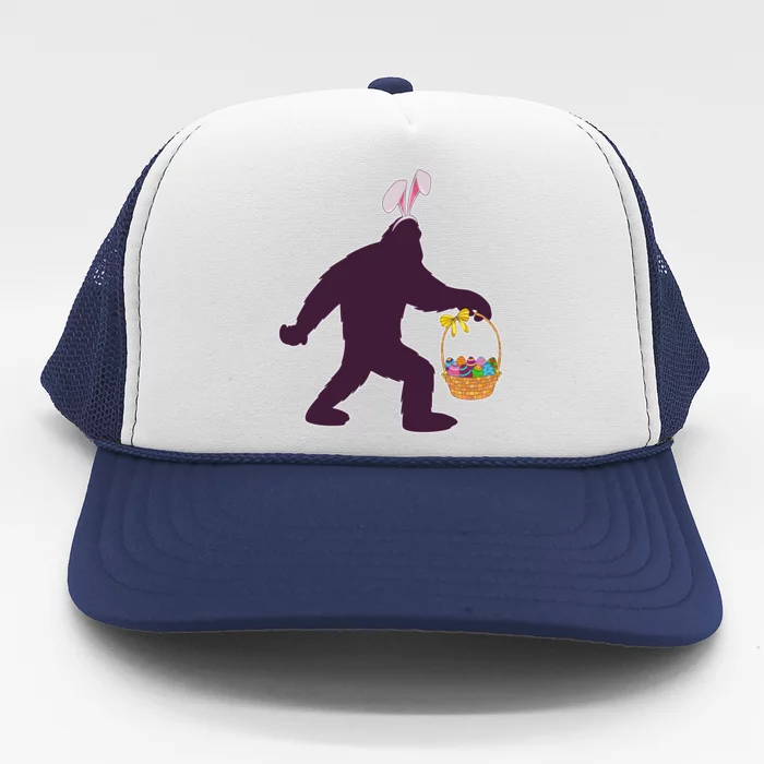 Funny Easter Bunny Eared Bigfoot Sasquatch Trucker Hat