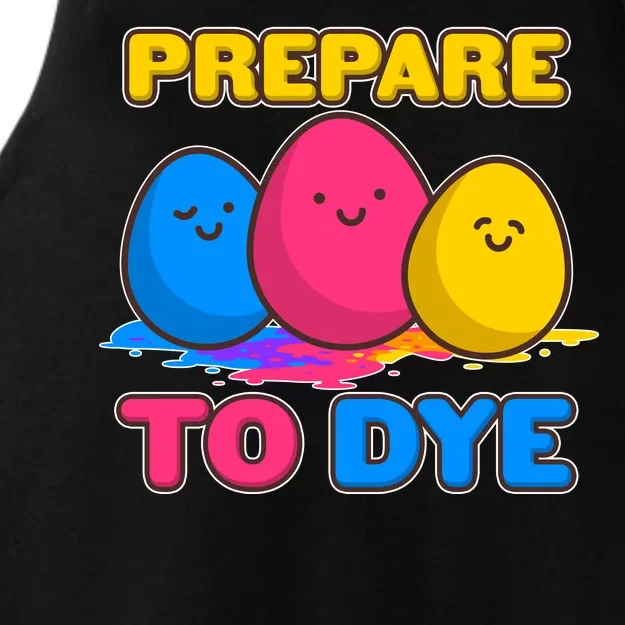 Funny Easter Prepare To Dye Ladies Tri-Blend Wicking Tank