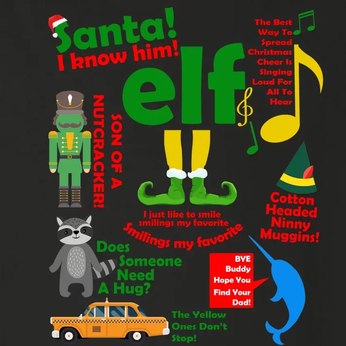 Funny Elf Santa Knows Him Christmas Toddler Long Sleeve Shirt