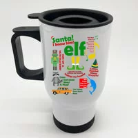 Funny Elf Santa Knows Him Christmas Front & Back Coffee Mug