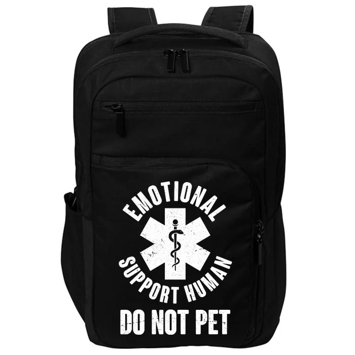 Funny Emotional Support Human Do No Pet Impact Tech Backpack