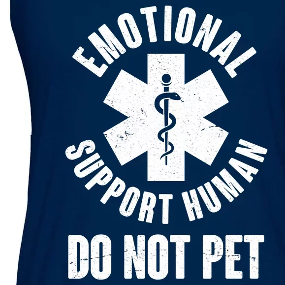 Funny Emotional Support Human Do No Pet Ladies Essential Flowy Tank