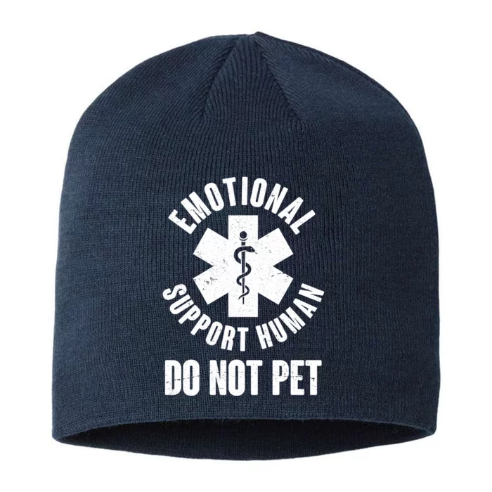 Funny Emotional Support Human Do No Pet 8 1/2in Sustainable Knit Beanie