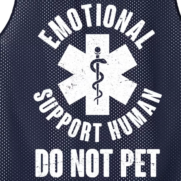 Funny Emotional Support Human Do No Pet Mesh Reversible Basketball Jersey Tank