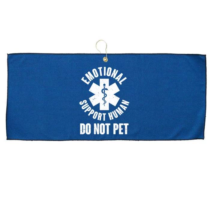 Funny Emotional Support Human Do No Pet Large Microfiber Waffle Golf Towel