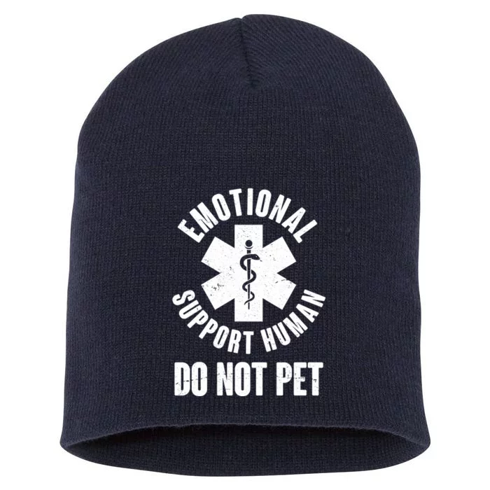 Funny Emotional Support Human Do No Pet Short Acrylic Beanie