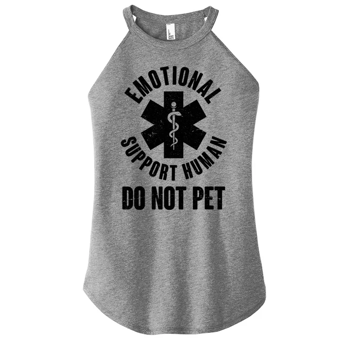 Funny Emotional Support Human Do No Pet Women’s Perfect Tri Rocker Tank