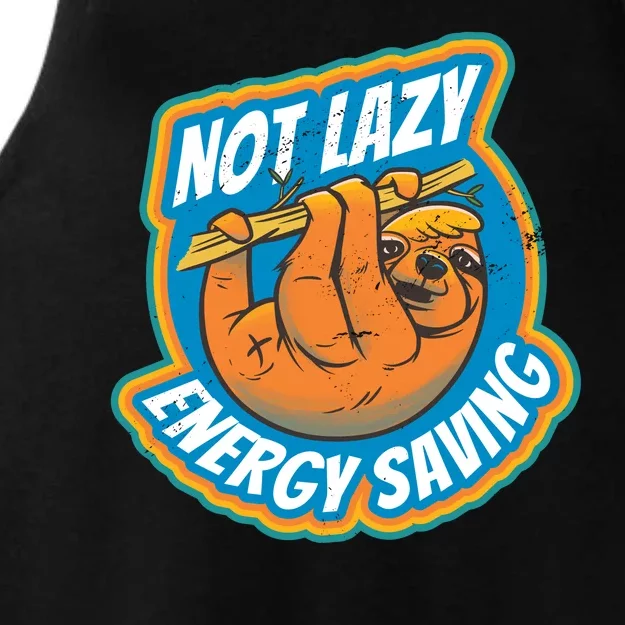 Funny Energy Saving Sloth Ladies Tri-Blend Wicking Tank