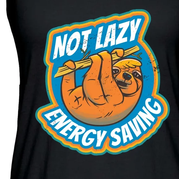 Funny Energy Saving Sloth Ladies Essential Flowy Tank