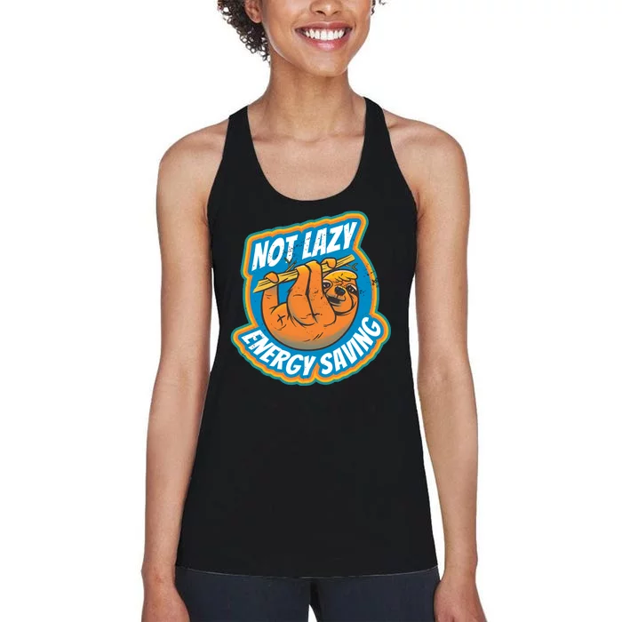 Funny Energy Saving Sloth Women's Racerback Tank