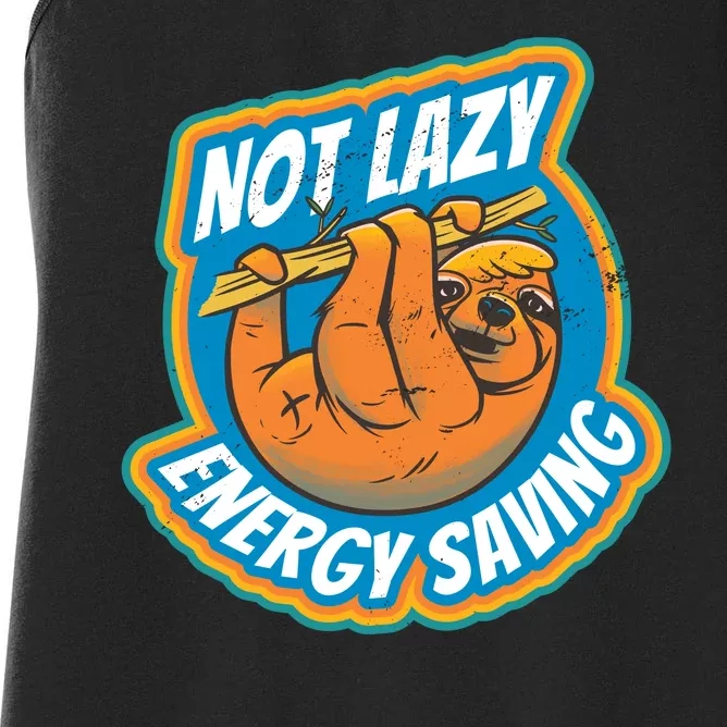 Funny Energy Saving Sloth Women's Racerback Tank