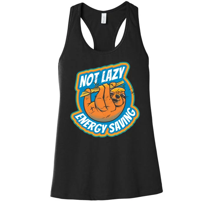 Funny Energy Saving Sloth Women's Racerback Tank