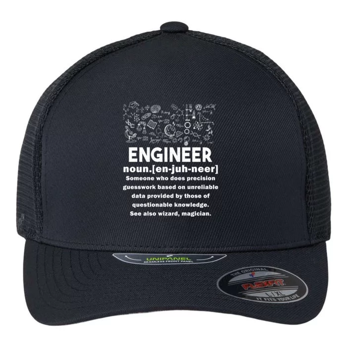 Funny Engineer Meaning Flexfit Unipanel Trucker Cap