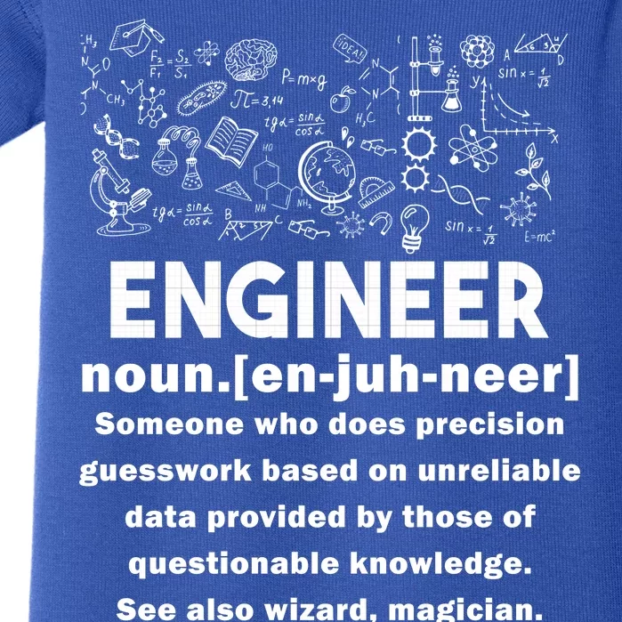 Funny Engineer Meaning Baby Bodysuit