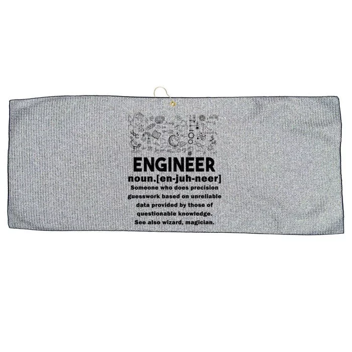 Funny Engineer Meaning Large Microfiber Waffle Golf Towel