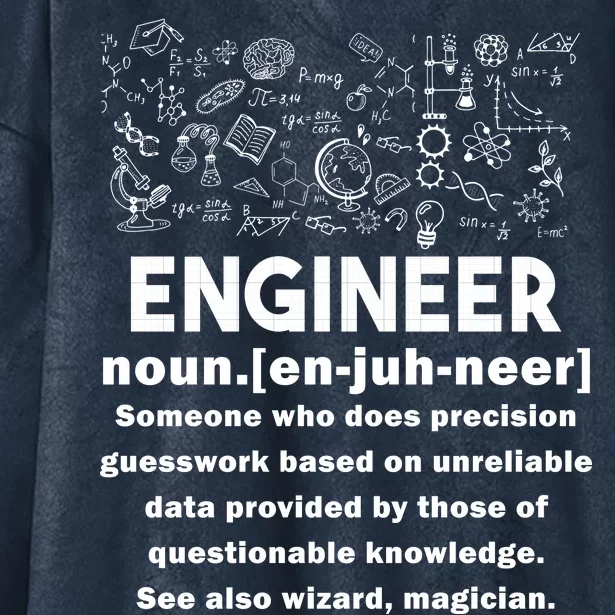 Funny Engineer Meaning Hooded Wearable Blanket