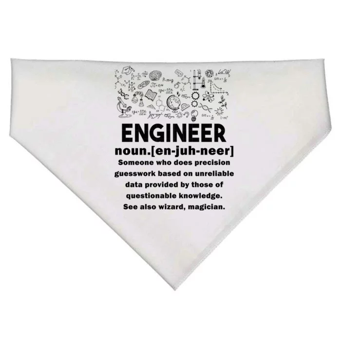 Funny Engineer Meaning USA-Made Doggie Bandana