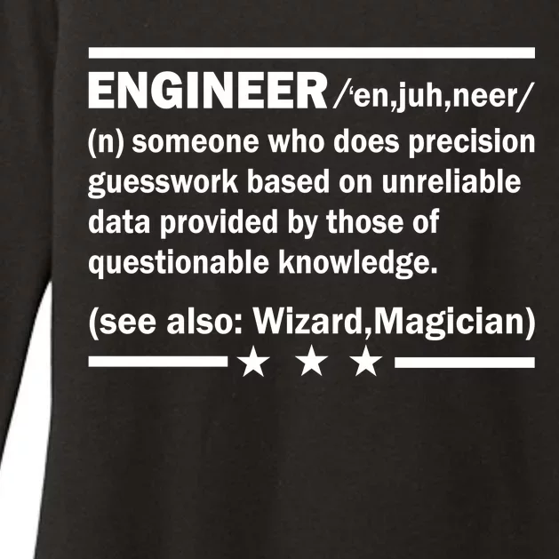 Funny Engineer Noun Definition Womens CVC Long Sleeve Shirt