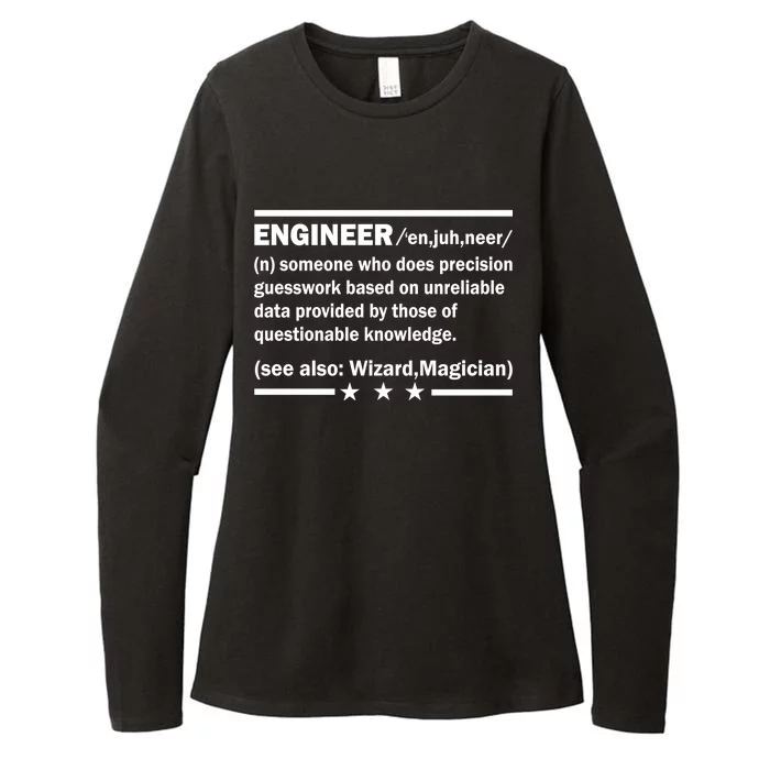 Funny Engineer Noun Definition Womens CVC Long Sleeve Shirt