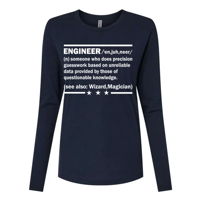 Funny Engineer Noun Definition Womens Cotton Relaxed Long Sleeve T-Shirt