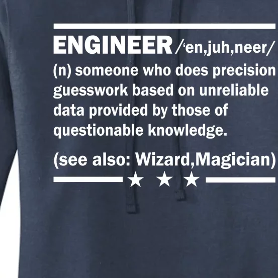 Funny Engineer Noun Definition Women's Pullover Hoodie