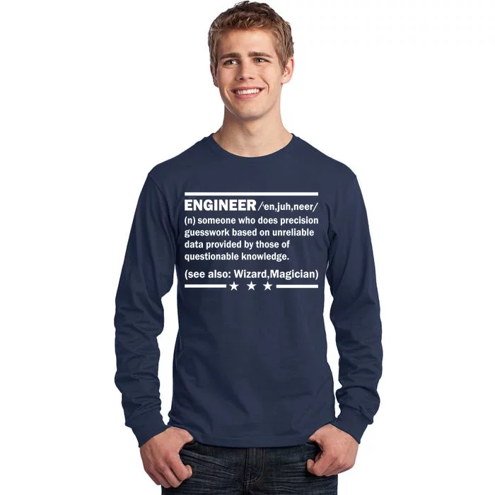 Funny Engineer Noun Definition Tall Long Sleeve T-Shirt