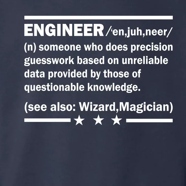 Funny Engineer Noun Definition Toddler Hoodie