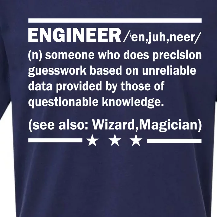 Funny Engineer Noun Definition Sueded Cloud Jersey T-Shirt