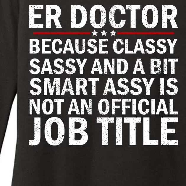 Funny Er Doctor Official Job Title Womens CVC Long Sleeve Shirt