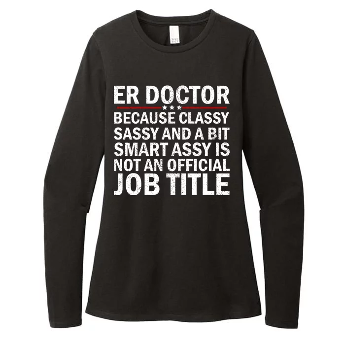 Funny Er Doctor Official Job Title Womens CVC Long Sleeve Shirt