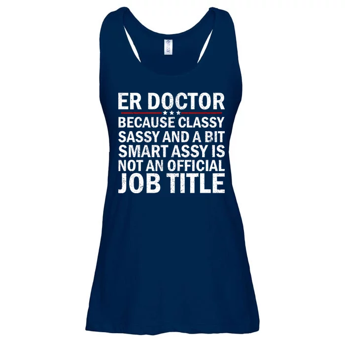 Funny Er Doctor Official Job Title Ladies Essential Flowy Tank