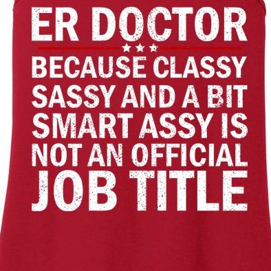 Funny Er Doctor Official Job Title Ladies Essential Tank