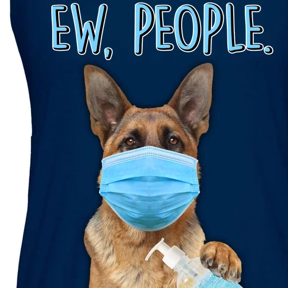 Funny Ew People Hygienic German Shepard Ladies Essential Flowy Tank