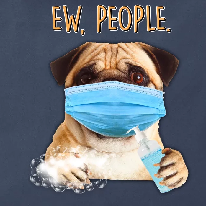 Funny Ew People Hygienic Pug Mask Zip Tote Bag