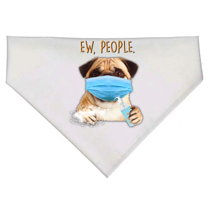 Funny Ew People Hygienic Pug Mask USA-Made Doggie Bandana