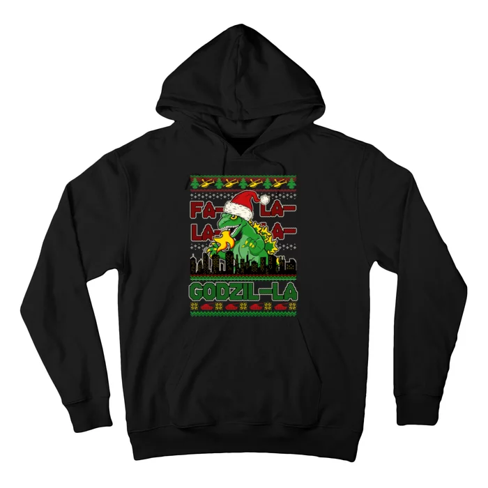 Funny Fa La La La Godzil-La Ugly Christmas Sweater Hoodie